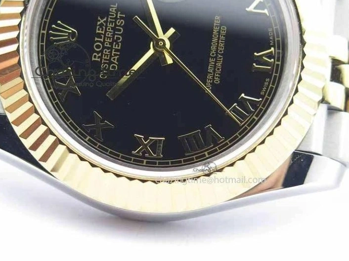 MiroTime 0324 DateJust II 41mm SS YG BP Maker Best Edition Black Roman Dial On Jubilee Bracelet A DailyWear 3665